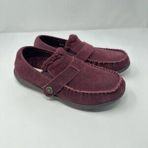 REVITALIGN Orthotic Women's Siesta Suede Cozy Slip Ons Shoe Size 9 B Burgandy